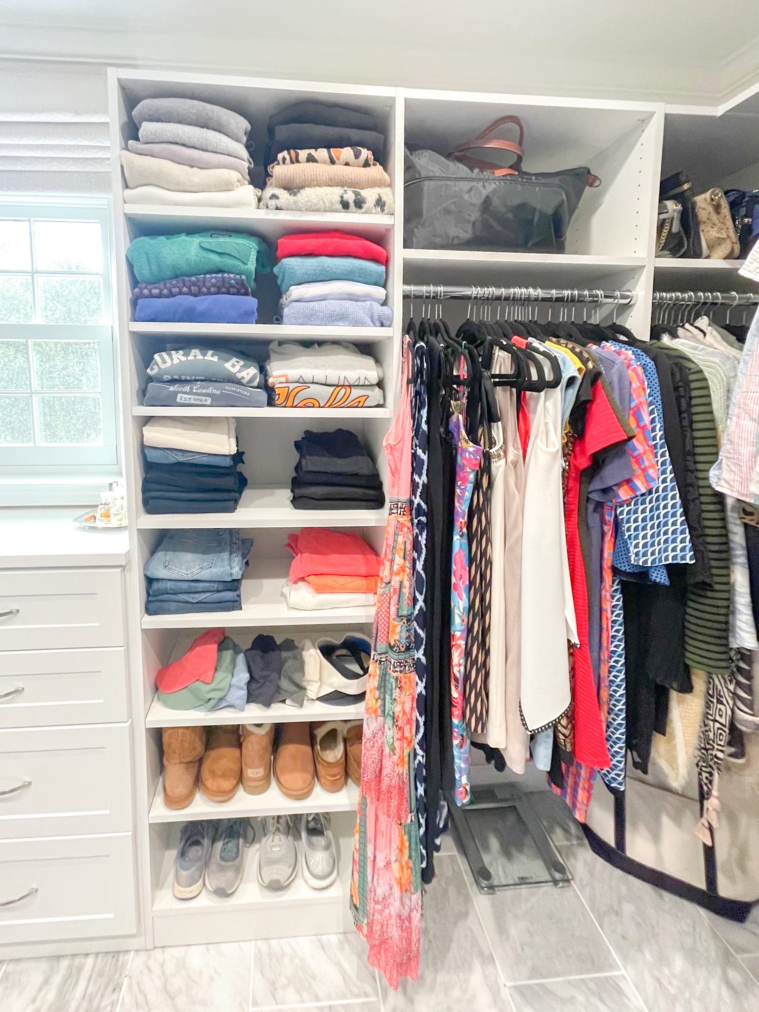 organized make up drawer